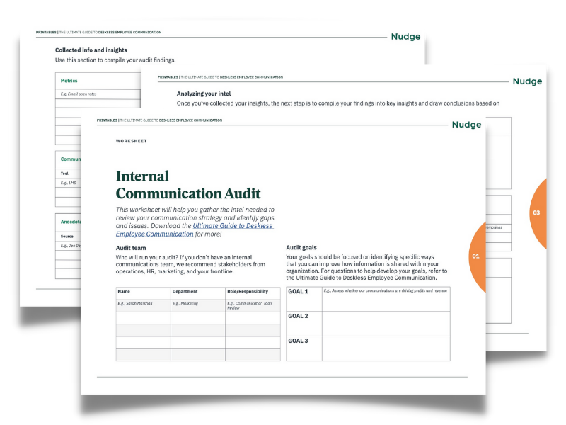 Internal communications audit worksheet