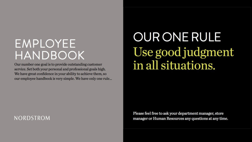 Nordstrom employee handbook | Nudge